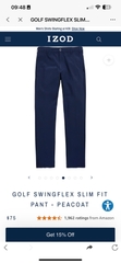 Q79 Quần golf nam izod