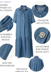 Váy bò Cachari - Đầm jeans Hàn Quốc
