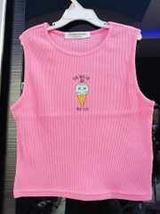 A24 Áo ba lỗ thun tăm croptop cho bé gái