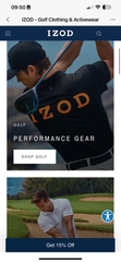 Q79 Quần golf nam izod