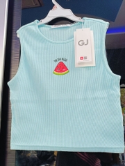 A24 Áo ba lỗ thun tăm croptop cho bé gái