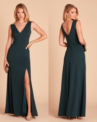 Đầm maxi cổ V Birdy cộc tay bigsize xẻ tà