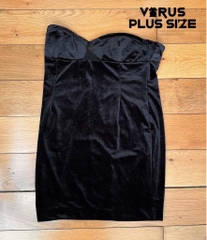 Đầm ống nhung f21plus xuất xịn(5986)