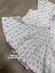 Áo peplum lapechee hoa cổ V bigsize