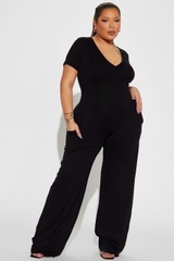 Jumsuit fashion thun cổ v bigsize