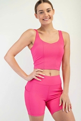 Áo dây thể thao Rae Mode cổ tim thun gân bigsize xuất xịn