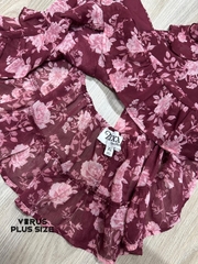 Áo cổ V tri xi cột lưng voan bigsize