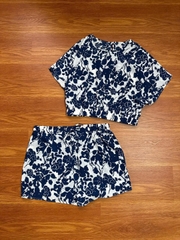 Set Shein áo/quần nền hoa mát mắt xuất xịn bigsize