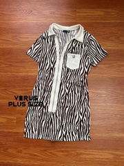 Jumsuit zip fashion nâu vằn xuất xịn