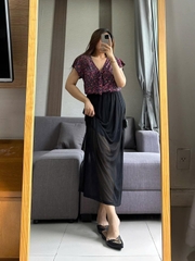 Áo lụa Shein nền hoa xinh xuất xịn
