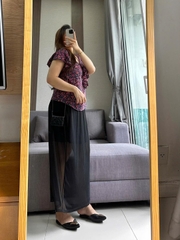 Áo lụa Shein nền hoa xinh xuất xịn