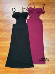 Đầm dây maxi Fashion cut eo quyến rũ bigsize xuất xịn