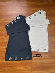 Đầm lệch vai Fashion thun dày dặn bigsize