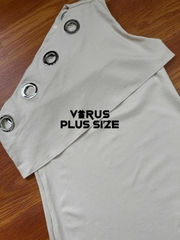 Đầm lệch vai Fashion thun dày dặn bigsize
