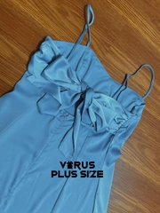 Đầm dây lụa urban cột lưng xuất xịn bigsize