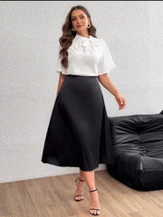 Áo voan Shein cột tay loe  thanh lịch bigsize