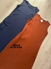Đầm cộc tay Uni thun thoáng mát bigsize