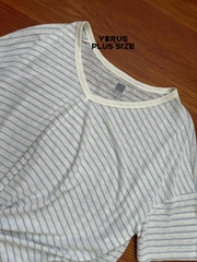 Áo thun linen Gap cổ V bigsize xuất xịn