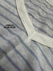 Áo thun linen Gap cổ V bigsize xuất xịn