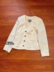 Blazer river cổ tim thanh lịch bigsize xuất xịn