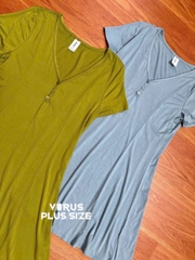 Đầm cổ V henley abound chất thun dày dặn bigsize