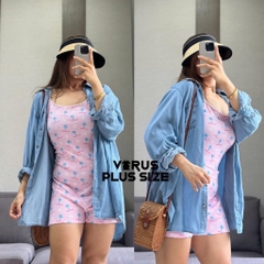 Jumsuit dây f21plus xuất xịn(3949)