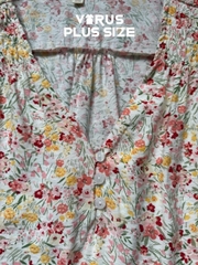 Áo cổ V joie nền hoa bigsize