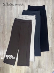 Quần tây suông Ansich bigsize lưng thun co giãn chất dày dặn đứng dáng