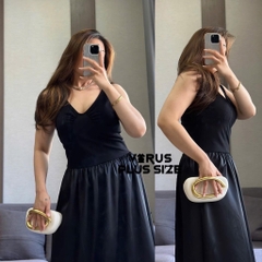 Đầm dây Primark tùng phối lụa Bigsize