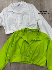 Áo somi crop fashion xuất xịn bigsize