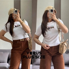 Top tee F21plus áo thun gân co giãn bigsize(4309)