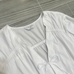 Áo kiểu Primark peplum tay phồng cột dây bigsize