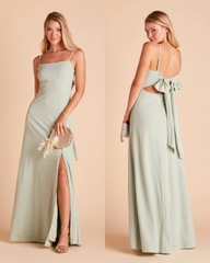 Đầm tiệc Birdy 2 dây cột lưng maxi xẻ tà bigsize