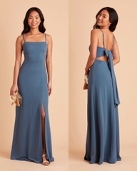 Đầm tiệc Birdy 2 dây cột lưng maxi xẻ tà bigsize