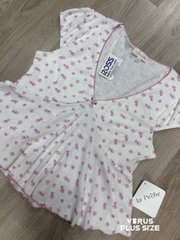 Áo peplum lapechee hoa cổ V bigsize