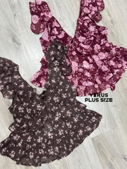 Áo cổ V tri xi cột lưng voan bigsize