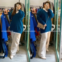 [viruSpluSSize]Áo len cổ tim xoài mng bigSize xuất xịn