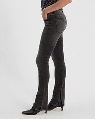 Quần Jeans exp flare xẻ gấu bigsize xuất xịn (B7)