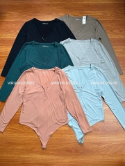 Bodysuit henley Aber chất thun đanh mịn bigsize