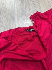 Áo bẹt vai fashion đỏ dịu xuất xịn bigsize