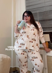 Bộ dài Natural henley bigsize xuất xịn