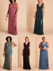 Đầm maxi cổ V Birdy cộc tay bigsize xẻ tà
