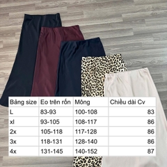 Chân váy lụa midi Hắc em bigsize
