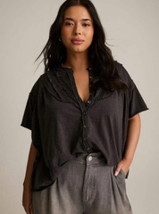 Áo linen Festi form rộng bigsize xuất xịn
