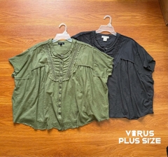 Áo linen Festi form rộng bigsize xuất xịn