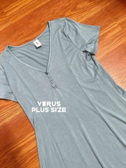 Đầm cổ V henley abound chất thun dày dặn bigsize