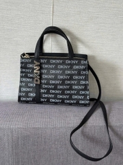 Túi xách Dkny logo vàng in monogram xuất xịn