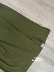 Đầm balo xẻ tà Zella olive size L