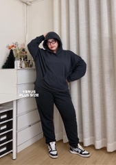 Set nỉ hoodie / jogger bigsize xuất xịn