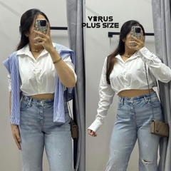 Áo somi crop fashion xuất xịn bigsize